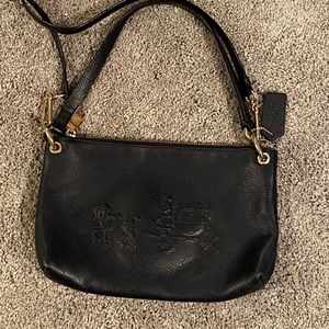 Coach navy blue crossbody purse